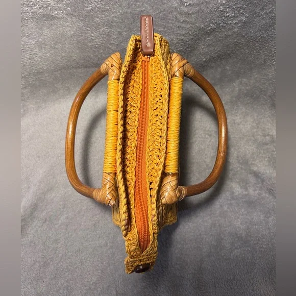 Fossil Wicker Straw Mini Tote - Picture 9 of 12